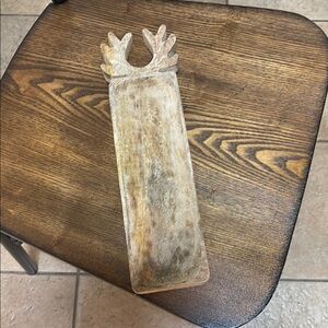 Rustic Wooden Antler Tray